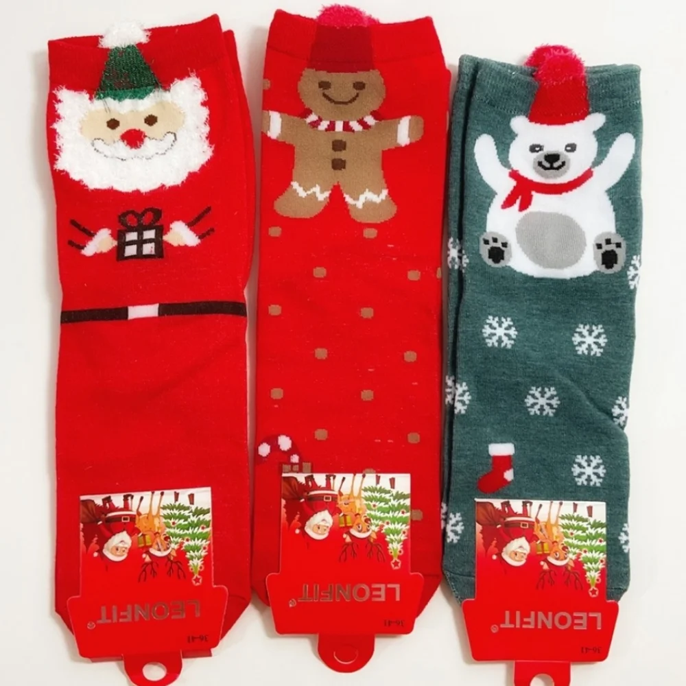 Red Gingerbread Socks - Picture 1 of 6